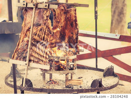Traditional Argentinian asado roasted grilled meat 28104248