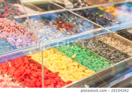 Candy sweets jelly in colorful display shop 28104262