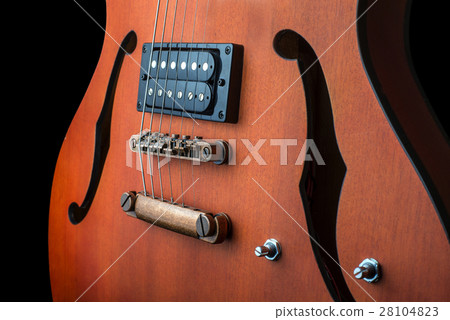 Hollow body electric guitar with humbuckers 28104823
