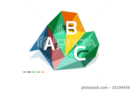 Abstract triangle low poly infographic template Abstract triangle low poly infographic template 28104936
