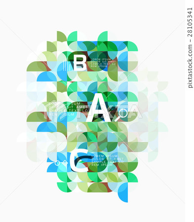Abstract circle geometric composition isolated on - Stock Illustration ...