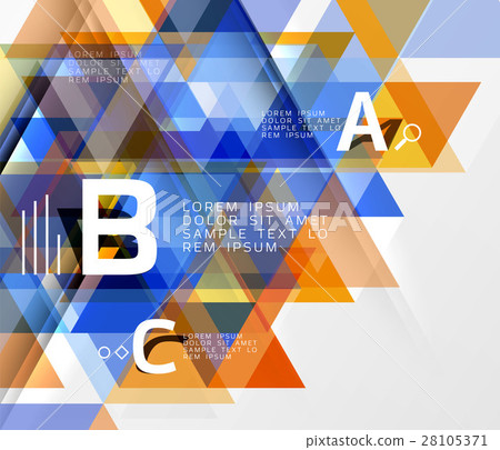 Vector triangle abstract background - Stock Illustration [28105371] - PIXTA