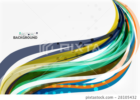 Colorful wave stripes and lines - Stock Illustration [28105432] - PIXTA