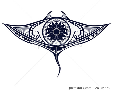 eddieborneoink:polynesian-manta-ray-tribal-polynesian-manta