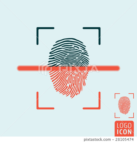 Fingerprint scanning icon 28105474