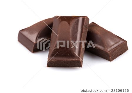 Stack of chocolate pieces Stack of chocolate pieces 28106156