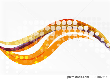 Color overlapping wave stripes, vector abstract 28106934