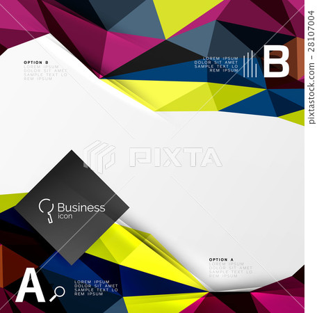 Colorful triangle mosaic 3d geometric object with Colorful triangle mosaic 3d geometric object with 28107004