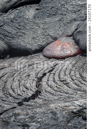 Close up lava flow in lava field Close up lava flow in lava field 28107170