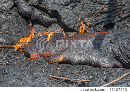 Close up lava flow in lava field Close up lava flow in lava field 28107230