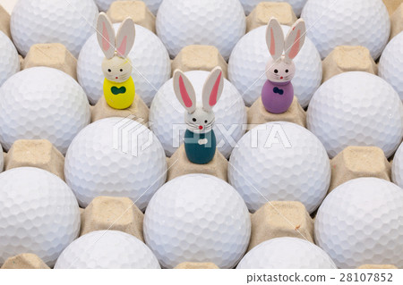 Golf balls in the box for eggs ,Easter decoration Golf balls in the box for eggs ,Easter decoration 28107852