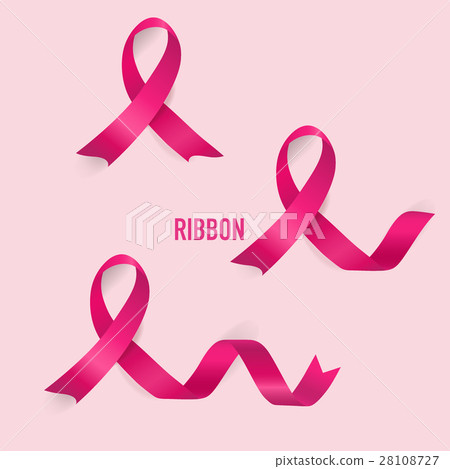 Shiny pink ribbon. Vector illustration Shiny pink ribbon. Vector illustration 28108727
