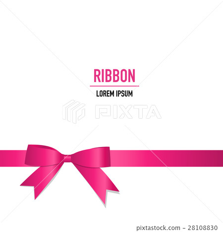 插圖素材: shiny pink ribbon. vector illustration.