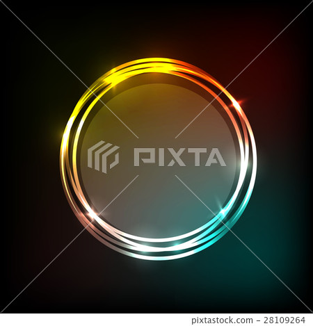 Colorful neon circles banner abstract background Colorful neon circles banner abstract background 28109264