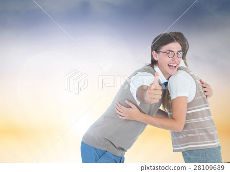 Digital composite of loving couple 28109689
