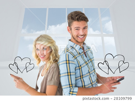 Digital composite of loving couple 28109799
