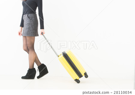 Woman drawing suitcase (no face) 28110034