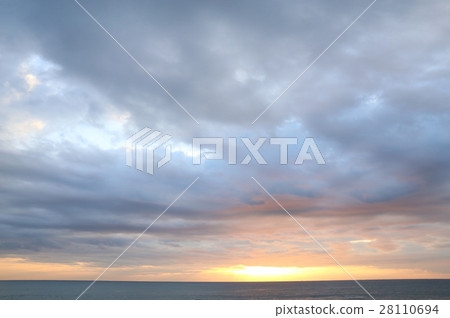 Cloudy sky morning sun 28110694