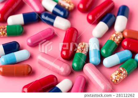 Colorful different medicine capsules 28112262