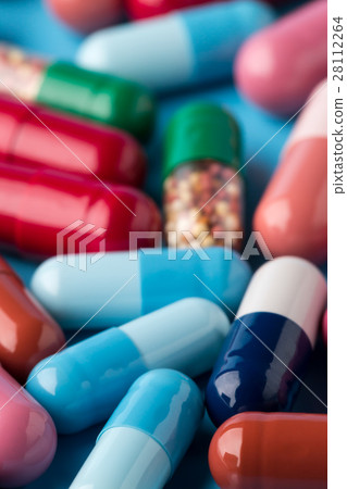 Colorful different medicine capsules Colorful different medicine capsules 28112264