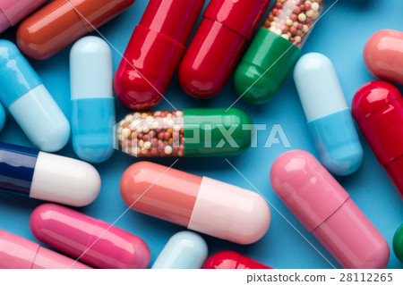 Colorful different medicine capsules Colorful different medicine capsules 28112265