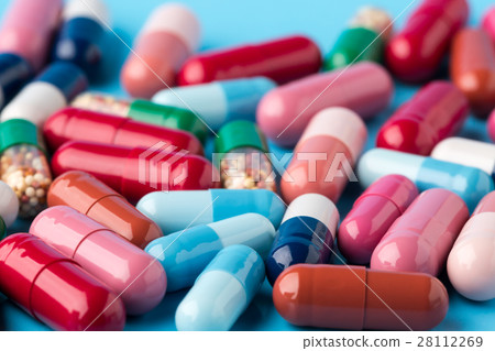 Colorful different medicine capsules Colorful different medicine capsules 28112269