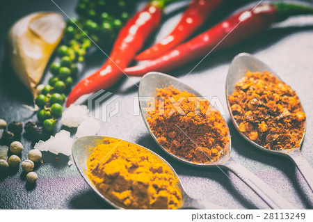 The colorful of spice and herb the main ingredient 28113249