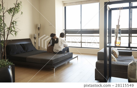 Tower apartment fashionable newlywed couple 28115549