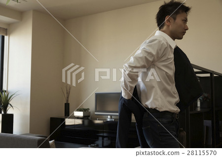 Tower mansion men going to work 28115570