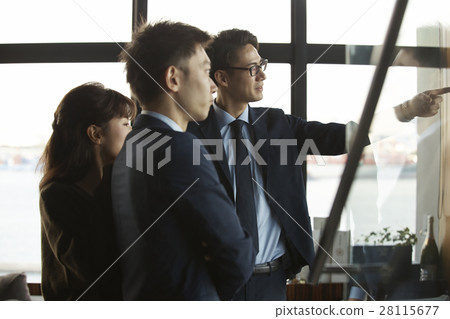 Tower apartment looking couple 28115677