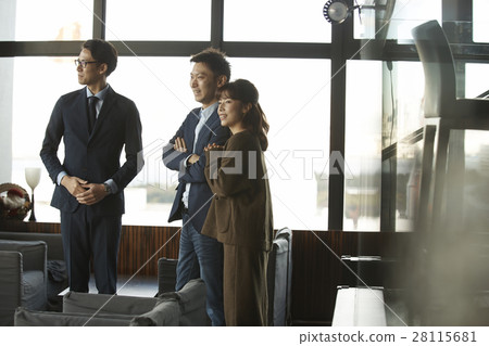 Tower apartment looking couple 28115681