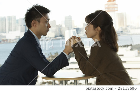 Tower apartment looking couple 28115690