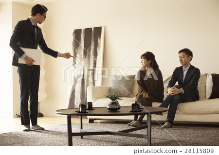 Tower apartment looking couple 28115809