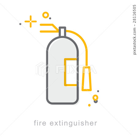 Thin line icons, Fire extinguisher 28116505