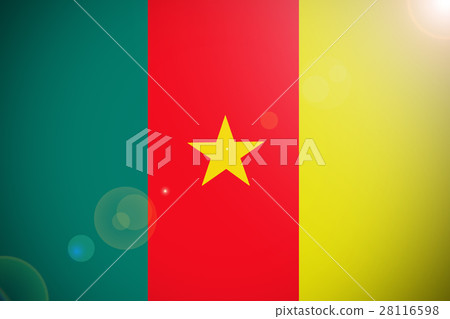 Cameroon flag ,Cameroon national flag 3D illustrat 28116598