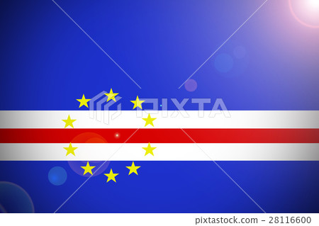 Cape verde national flag 3D illustration symbol 28116600