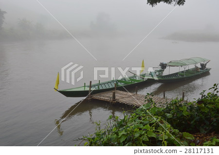 long tail motor boat mooring near quayside long tail motor boat mooring near quayside 28117131