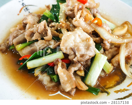 Scallion pork belly Scallion pork belly 28117138