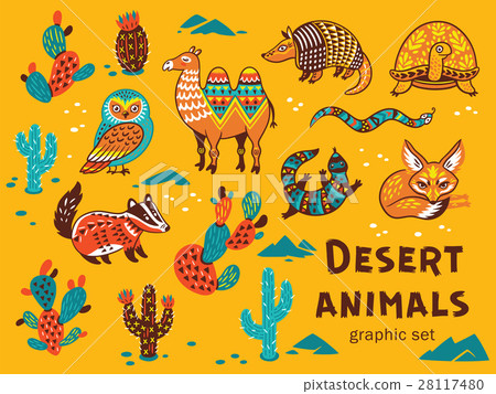 Set of desert animals 28117480