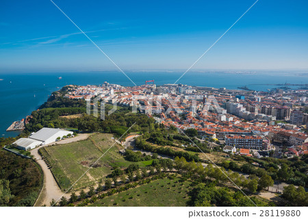 Portugal Lisbon opposite view Almada district view Portugal Lisbon opposite view Almada district view 28119880
