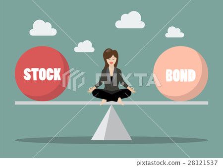 Business woman rebalancing portfolio Business woman rebalancing portfolio 28121537