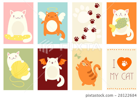 Set of banners with cute cats Set of banners with cute cats 28122684