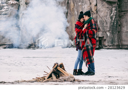 Guy and girl at a picnic. Guy and girl at a picnic. 28123629