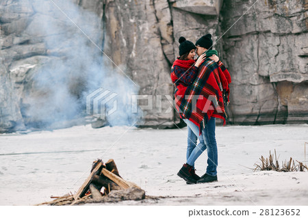 Guy and girl at a picnic. Guy and girl at a picnic. 28123652