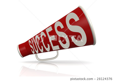 Red megaphone with success word Red megaphone with success word 28124376
