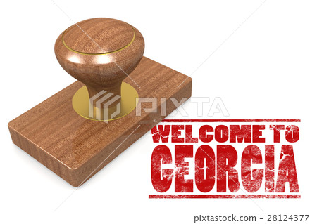 Red rubber stamp with welcome to Georgia Red rubber stamp with welcome to Georgia 28124377
