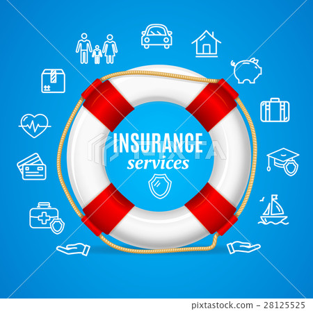 Concept Insurance Support Service. Vector Concept Insurance Support Service. Vector 28125525