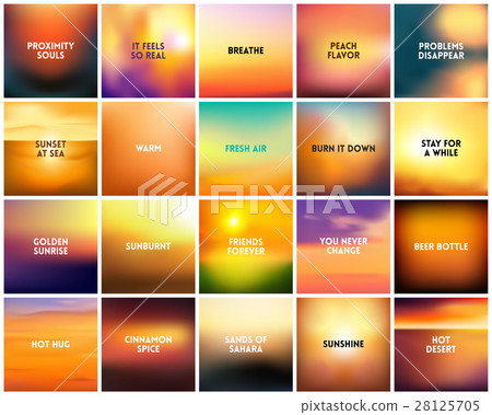 BIG set of 20 square blurred nature golden orange BIG set of 20 square blurred nature golden orange 28125705