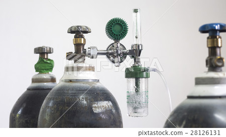 Oxygen cylinder and regulator gauge Oxygen cylinder and regulator gauge 28126131