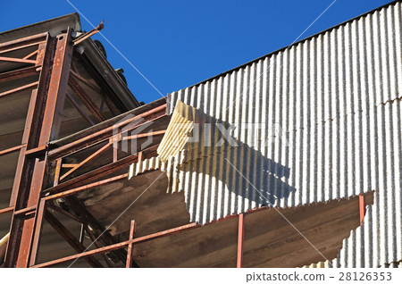 ruins of a very heavily polluted industrial 28126353
